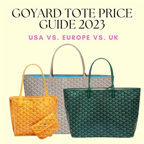 is goyard worth it|goyard tote bag price.